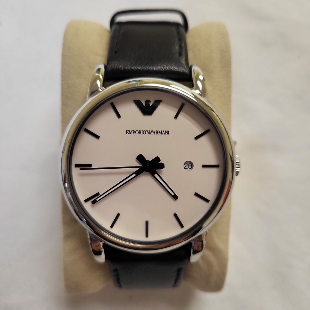 Men’s Emporio Armani Watch With Leather Strap
